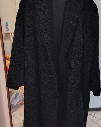 pelliccia in astrakan nero