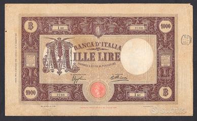 BANCONOTA LIRE 1000 BARBETTI DEL 02.01.1932 RARA