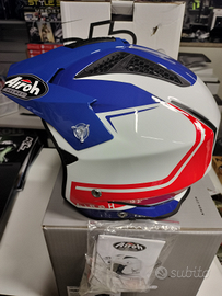 Casco trial Airoh TRR S keen blue/red Nuovo