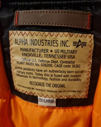 BOMBER ALPHA INDUSTRIES NUOVO XXL