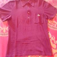 Camicia Lacoste Polo Vintage Anni 70' Bordeaux