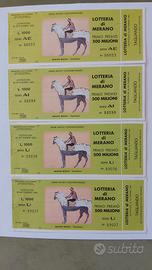 Biglietti Lotteria di Merano anno 1982