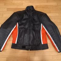 Giacca moto in pelle vintage taglia L