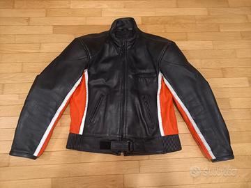 Giacca moto in pelle vintage taglia L