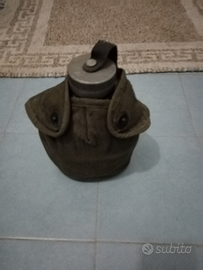 Borraccia anni'60 militare esercito in alluminio