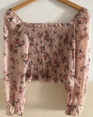 Crop top a fiori