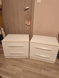 Due comodini bianchi Mondo Convenienza 