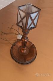 Lampada anni'50 in rame da comodino 