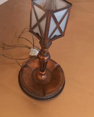 Lampada anni'50 in rame da comodino 