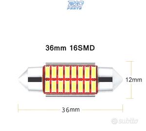 LAMPADA LED 5W C10W SUPER LUMINOSA 4014 SMD CANBUS