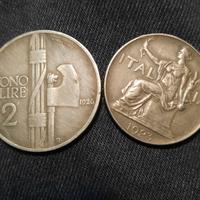 Monete Lire da 1 buono e 2 buoni