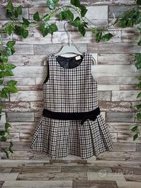 ABITO SMANICATO BIMBA 3-4 ANNI PIED DE POULE