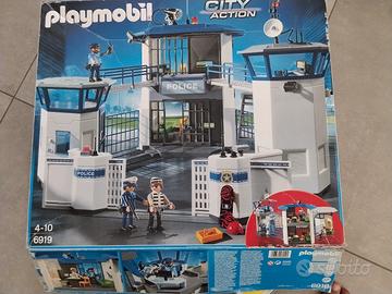 Stazione polizia play mobil + elicottero polizia  