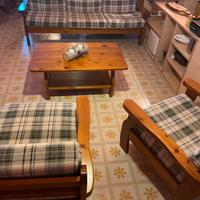 Salotto in legno massello stile rustico-l