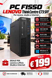 PC Fisso Lenovo ThinkCenter i7 RAM 16GB Win11