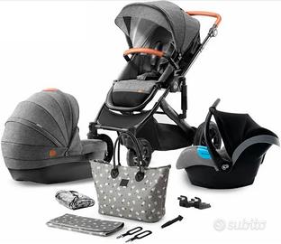 Kinderkraft Passeggino Trio Prime 2021 3 in 1 Grey