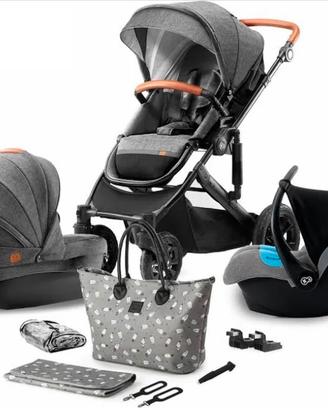 Kinderkraft Passeggino Trio Prime 2021 3 in 1 Grey