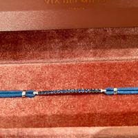 Bracciale oro bianco 18 kt con zaffiri blu 0,50 ct