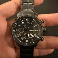 Fossil Cronografo Uomo Nero Acciaio