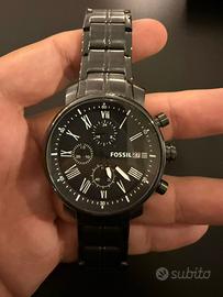 Fossil Cronografo Uomo Nero Acciaio