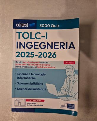 Editest TOLC-I ingenieria 2025-2026 - 3000 Quiz