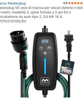 Caricatore auto elettriche 10 metri modo 2, 3.7kw