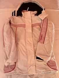 Tuta da sci bianca e rosa donna, Pyramid taglia 42