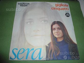 COPERTINA 45 giri- LA SERA di Gigliola Cinquetti