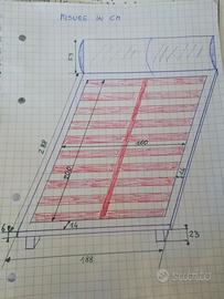 Letto testiera reclinabile di design