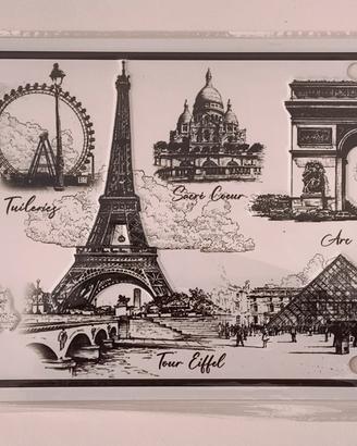 Targa in metallo Parigi