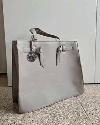 Borsa a mano rigida grigia