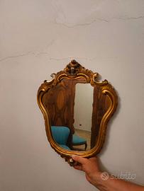 coppia di specchi da parete stile Chippendale 1950