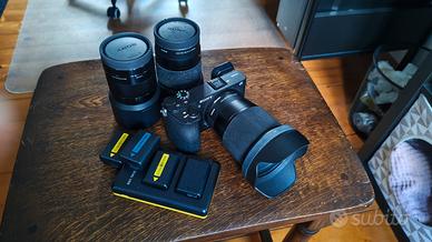 Sony a6500, 3 Lenti, Slider, Monopiede, Batterie