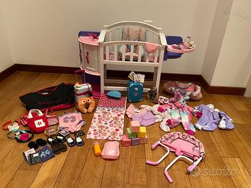 Culla per bambole, vestiti, e accessories