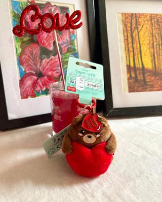 Portachiavi Legami Teddy Bear nuovo con etichette