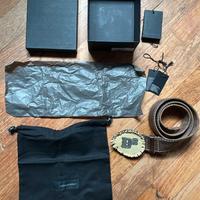 Cintura "osso" in pelle marrone Dsquared2 - 100cm