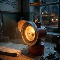 Antica lampada a carburo vintage 