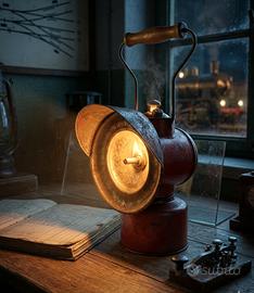 Antica lampada a carburo vintage 