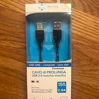 Cavo prolunga USB 2.0 maschio-maschio