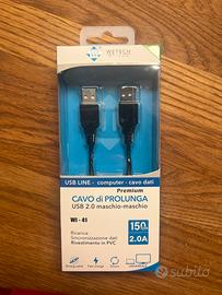 Cavo prolunga USB 2.0 maschio-maschio