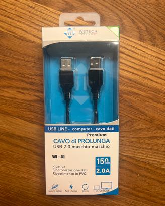 Cavo prolunga USB 2.0 maschio-maschio