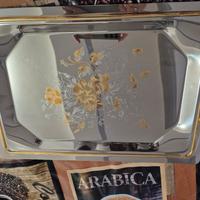 Coppia vassoi eleganti decorati