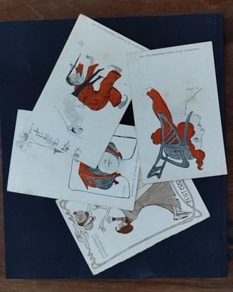 Lotto di 4 cartoline d'epoca "Es ist erreicht!" -