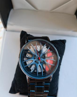 orologio da polso uomo con quadrante cerchione 