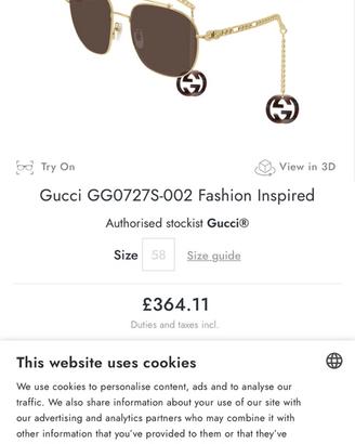 Occhiali gucci nuovi