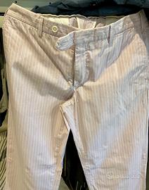 Burberry Pantaloni Jeans Uomo Lilla a Righe Tg 50