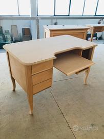 Scrivania porta PC  3 cassetti grezzo