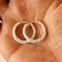 orecchini cerchio placcati argento 