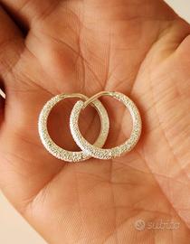 orecchini cerchio placcati argento 