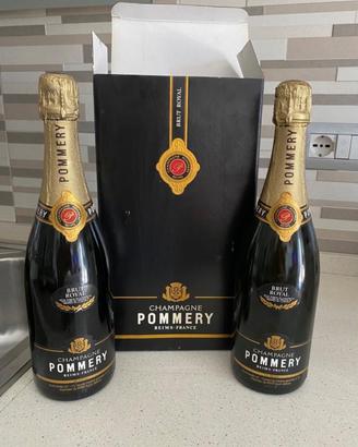 2 bottiglie pommery. scatola originale